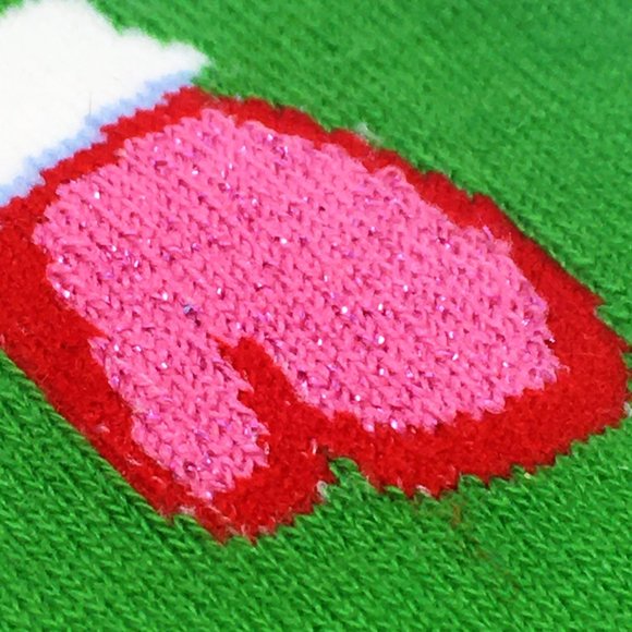 Planet Sox Winter Mitten Snowflake Socks Lime Pink Size 9-11 - Picture 3 of 7